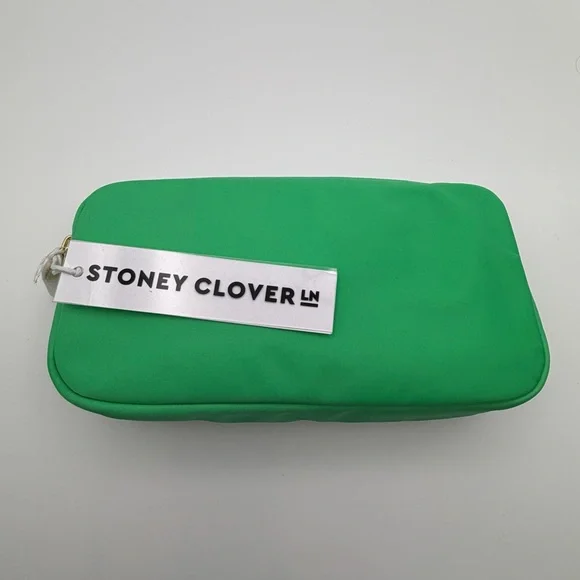 Stoney Clover Lane Classic Small Pouch Avocado Nylon Zip Cosmetic Bag - Picture 15 of 16